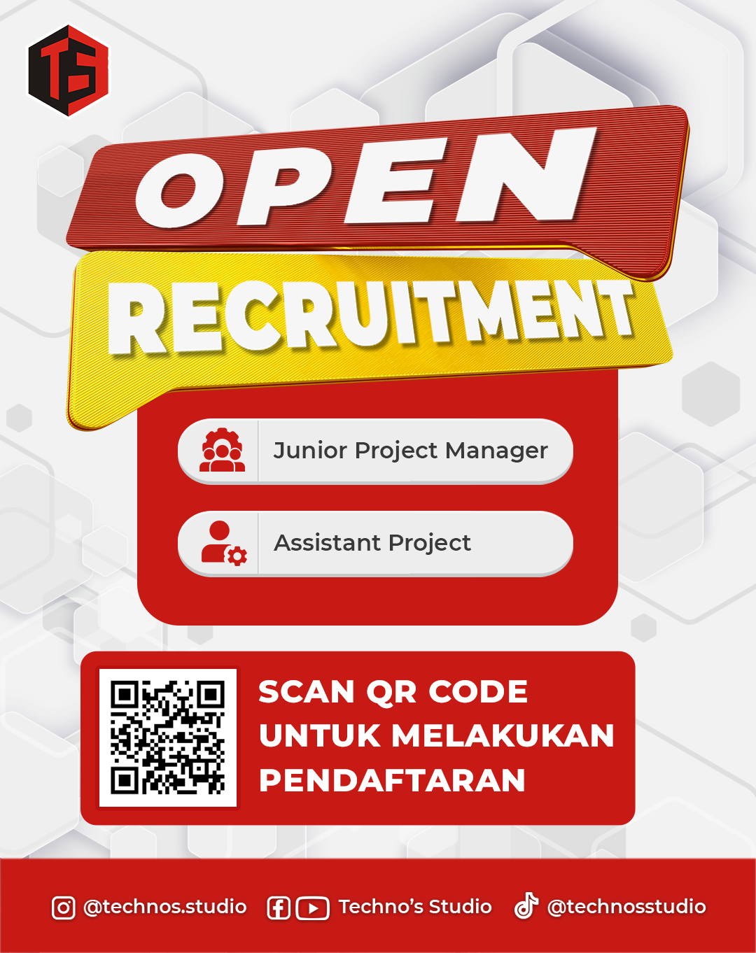 Techno's Studio Buka Lowongan untuk Posisi Junior Project Manager dan Assistant Project